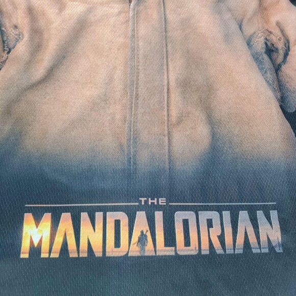 Star Wars Mandalorian Tee Shirt Men Grogu Yoda Graphic Knit Short Sleeve Top - Picture 4 of 11